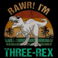 Rawr I'm Three Rex 3rd Birthday T-rex Dinosaur 3 Years Old Drawstring Bag