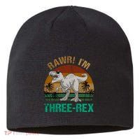 Rawr I'm Three Rex 3rd Birthday T-rex Dinosaur 3 Years Old Sustainable Beanie