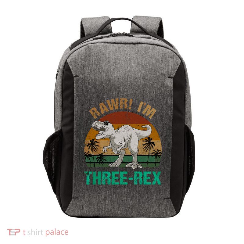 Rawr I'm Three Rex 3rd Birthday T-rex Dinosaur 3 Years Old Vector Backpack