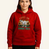 Rawr I'm Three Rex 3rd Birthday T-rex Dinosaur 3 Years Old Hoodie
