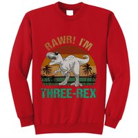 Rawr I'm Three Rex 3rd Birthday T-rex Dinosaur 3 Years Old Sweatshirt