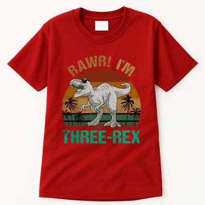 Rawr I'm Three Rex 3rd Birthday T-rex Dinosaur 3 Years Old Tall T-Shirt