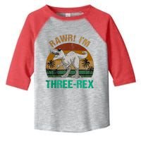 Rawr I'm Three Rex 3rd Birthday T-rex Dinosaur 3 Years Old Toddler Fine Jersey T-Shirt