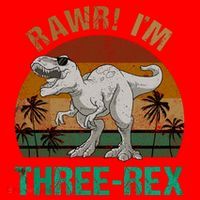 Rawr I'm Three Rex 3rd Birthday T-rex Dinosaur 3 Years Old Visor