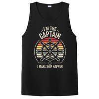 Retro I'm The Captain I Make Ship Happen Funny Boating PosiCharge Competitor Tank