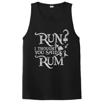 Run I Thought You Said Rum Funny Pirate Running Wine Lover PosiCharge Competitor Tank