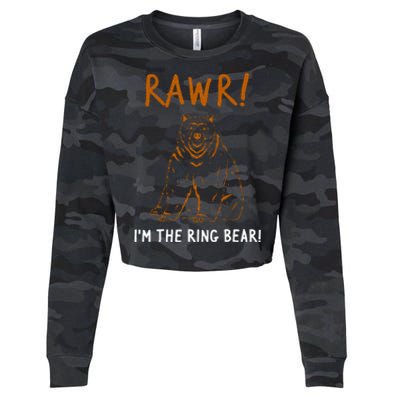 Rawr! Im The Ring Bear Boy Ring Bearer Cropped Pullover Crew