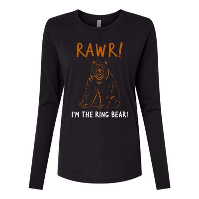 Rawr! Im The Ring Bear Boy Ring Bearer Womens Cotton Relaxed Long Sleeve T-Shirt