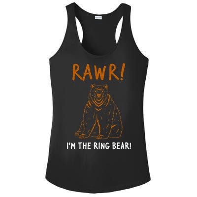 Rawr! Im The Ring Bear Boy Ring Bearer Ladies PosiCharge Competitor Racerback Tank