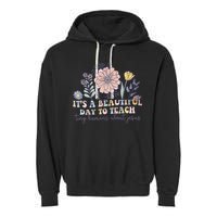 Retro I Teach Tiny Humans About Jesus Christian Teacher Garment-Dyed Fleece Hoodie