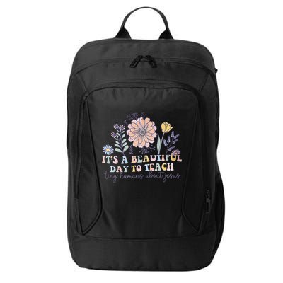 Retro I Teach Tiny Humans About Jesus Christian Teacher City Backpack