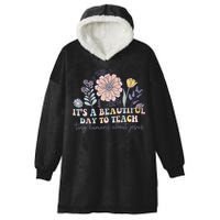 Retro I Teach Tiny Humans About Jesus Christian Teacher Hooded Wearable Blanket
