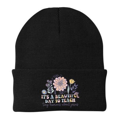 Retro I Teach Tiny Humans About Jesus Christian Teacher Beanie