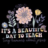 Retro I Teach Tiny Humans About Jesus Christian Teacher 16 in Basic Backpack