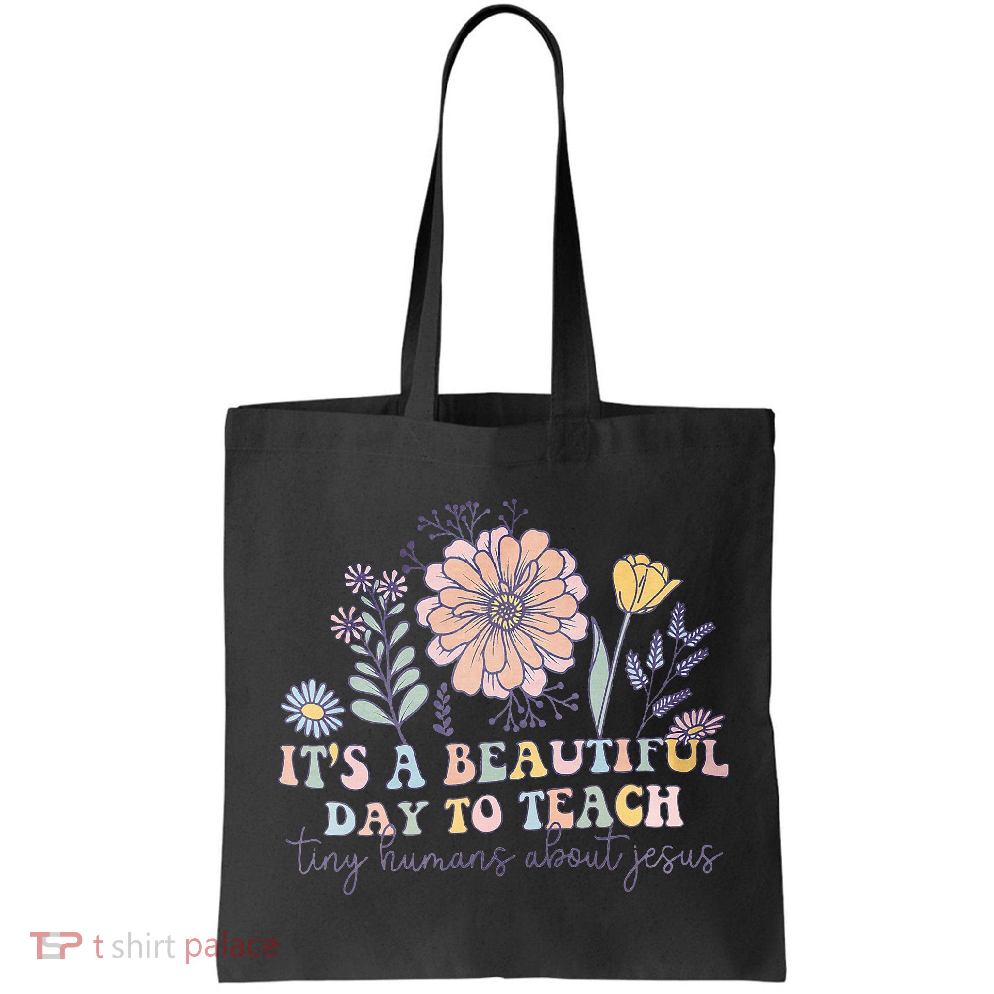 Retro I Teach Tiny Humans About Jesus Christian Teacher Bag