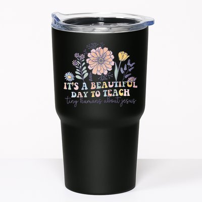 Retro I Teach Tiny Humans About Jesus Christian Teacher Tumbler