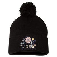 Retro I Teach Tiny Humans About Jesus Christian Teacher Pom Pom 12in Knit Beanie