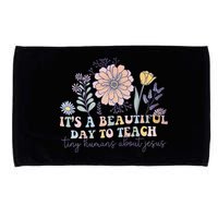 Retro I Teach Tiny Humans About Jesus Christian Teacher Microfiber Hand Towel