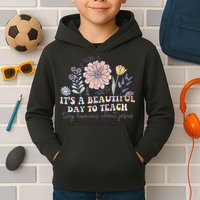 Retro I Teach Tiny Humans About Jesus Christian Teacher Kids Hoodie