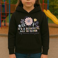 Retro I Teach Tiny Humans About Jesus Christian Teacher Kids Hoodie