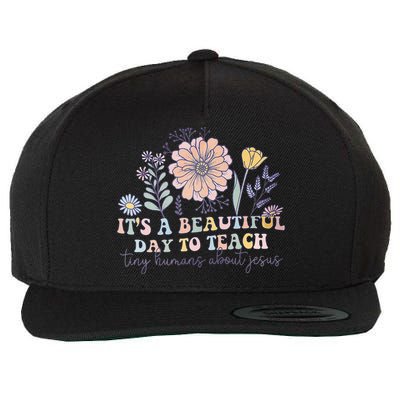 Retro I Teach Tiny Humans About Jesus Christian Teacher Wool Snapback Cap