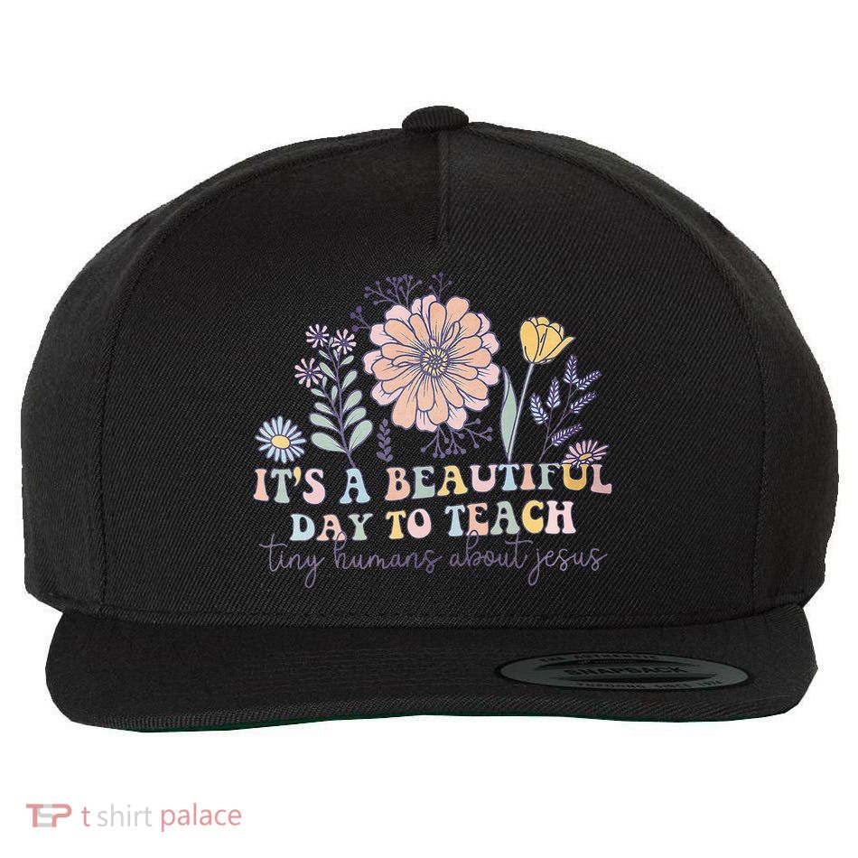 Retro I Teach Tiny Humans About Jesus Christian Teacher Wool Snapback Cap