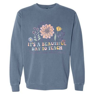 Retro I Teach Tiny Humans About Jesus Christian Teacher Garment-Dyed Sweatshirt