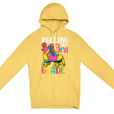 Rolling Into Third Grade Cute 3Rd Grade Cute Gift Premium Pullover Hoodie