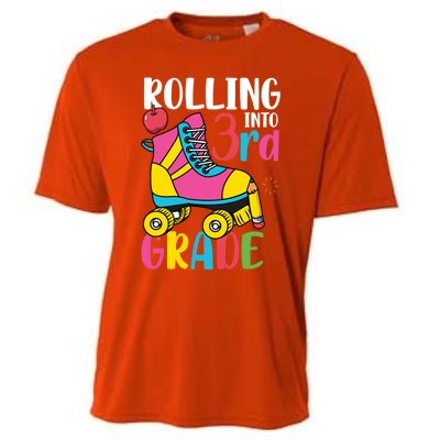 Rolling Into Third Grade Cute 3Rd Grade Cute Gift Cooling Performance Crew T-Shirt