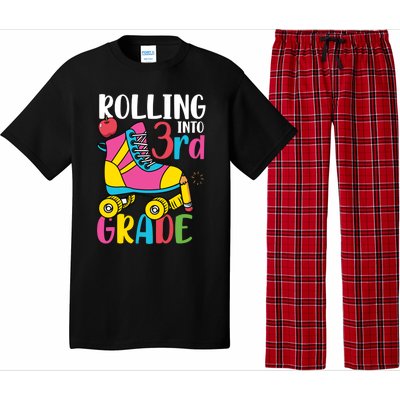 Rolling Into Third Grade Cute 3Rd Grade Cute Gift Pajama Set