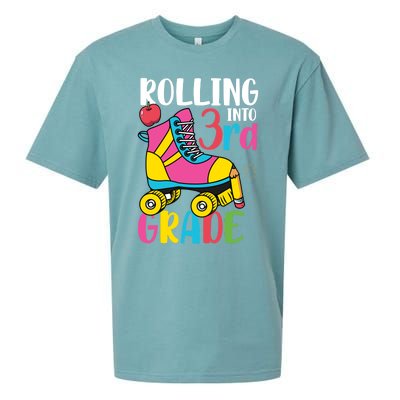 Rolling Into Third Grade Cute 3Rd Grade Cute Gift Sueded Cloud Jersey T-Shirt