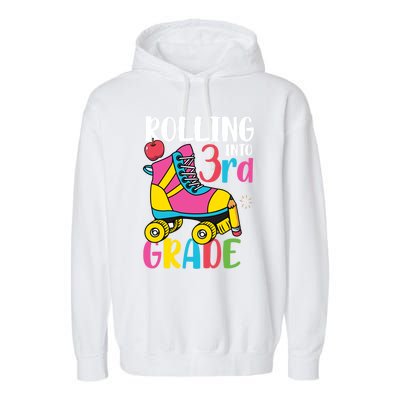 Rolling Into Third Grade Cute 3Rd Grade Cute Gift Garment-Dyed Fleece Hoodie