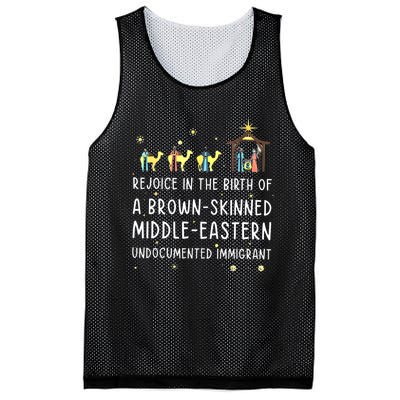 Rejoice In The Birth Of A Brown Skinned Middle Eastern Mesh Reversible Basketball Jersey Tank