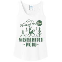 Raised In The Wishabitch Woods Funny Camping Ladies Essential Tank