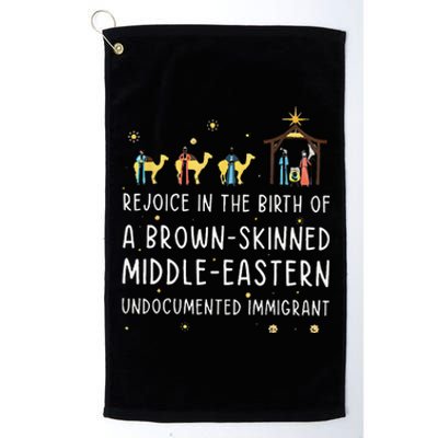 Rejoice In The Birth Of A Brown Skinned Middle Eastern  Platinum Collection Golf Towel