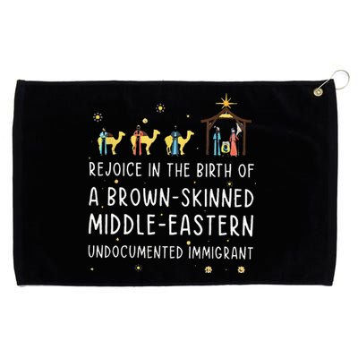 Rejoice In The Birth Of A Brown Skinned Middle Eastern  Grommeted Golf Towel