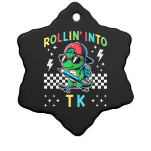 Rollin Into Tk Dinosaur First Day Of Tk I’M Ready For Tk Ceramic Star Ornament