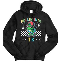 Rollin Into Tk Dinosaur First Day Of Tk I’M Ready For Tk Tie Dye Hoodie