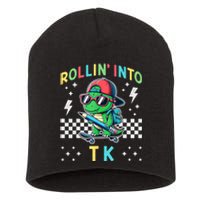 Rollin Into Tk Dinosaur First Day Of Tk I’M Ready For Tk Short Acrylic Beanie