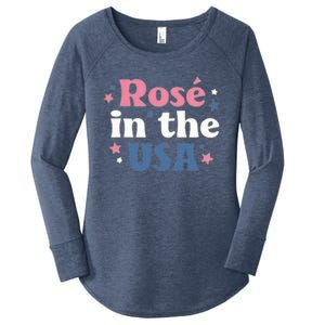 Rose In The USA 4th Of July Women's Perfect Tri Tunic Long Sleeve Shirt