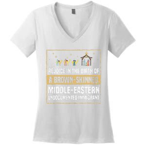 Rejoice In The Birth Of A Brown Skinned Middle Eastern Women's V-Neck T-Shirt