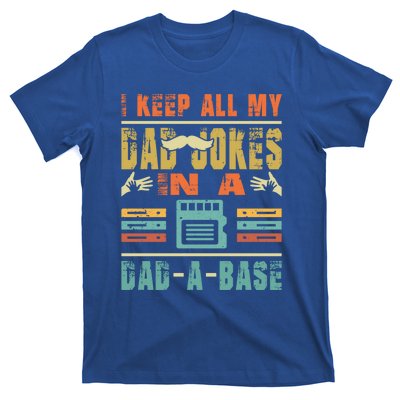 Retro I Tell Dad Jokes In A Dad Base Father Day Vintage Dad Cool Gift T-Shirt