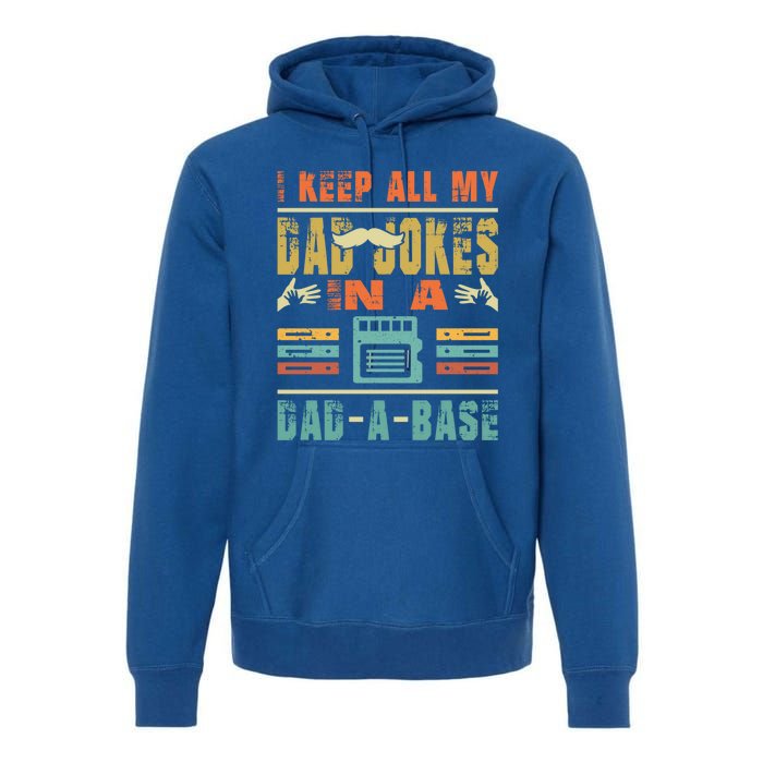 Retro I Tell Dad Jokes In A Dad Base Father Day Vintage Dad Cool Gift Premium Hoodie