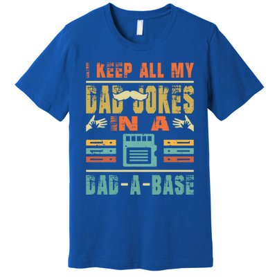 Retro I Tell Dad Jokes In A Dad Base Father Day Vintage Dad Cool Gift Premium T-Shirt