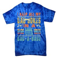 Retro I Tell Dad Jokes In A Dad Base Father Day Vintage Dad Cool Gift Tie-Dye T-Shirt