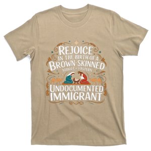 Rejoice In The Birth Of A Brown Skinned Christmas Christian T-Shirt