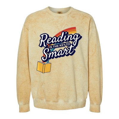 Reading Is The Key To Smart Colorblast Crewneck Sweatshirt