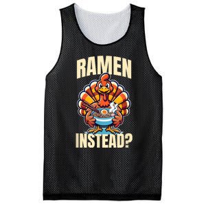 Ramen Instead Turkey Funny Thanksgiving Mesh Reversible Basketball Jersey Tank