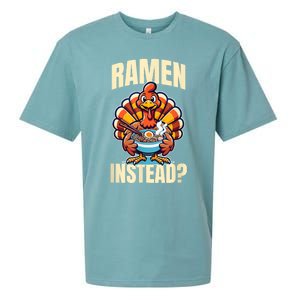 Ramen Instead Turkey Funny Thanksgiving Sueded Cloud Jersey T-Shirt