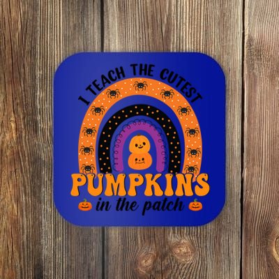 Rainbow I Teach The Cutest Pumpkins In The Patch Halloween Gift Coaster